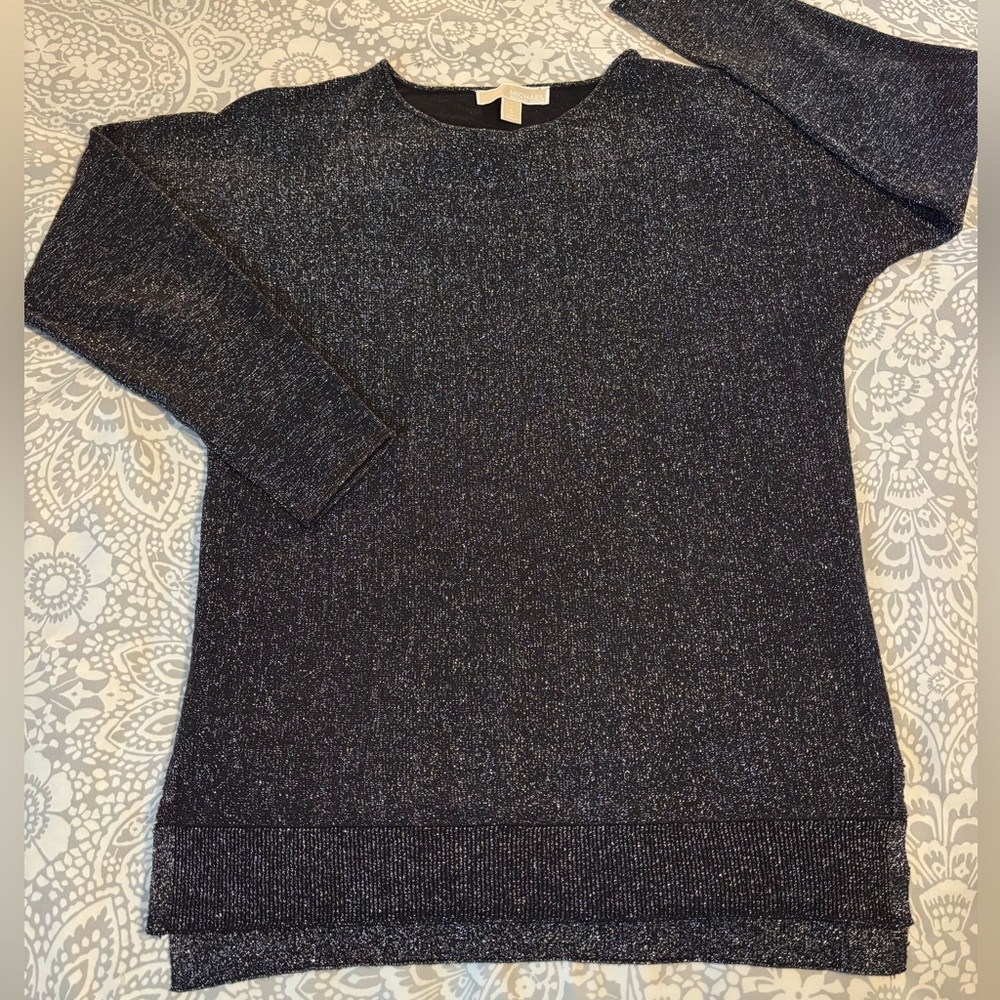 Women’s Michael Kors Black Metallic Tunic size S. EUC